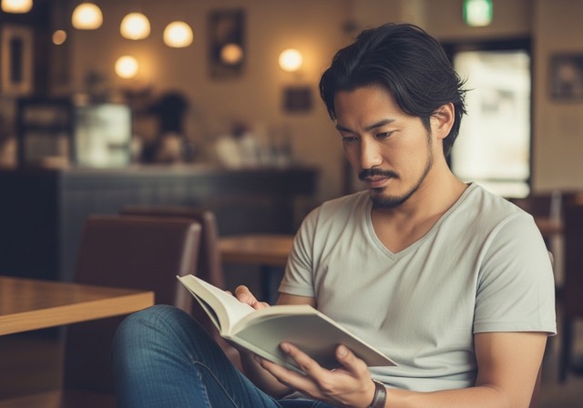 読書する男性
