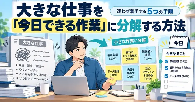 大きな仕事を「今日できる作業」に分解する方法